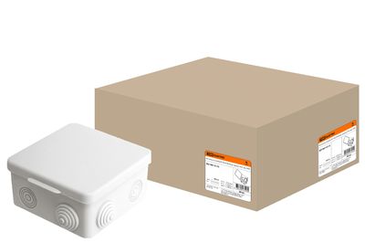 Распаячная коробка ОП 100х100х55мм, крышка, IP54, 8вх. TDM SQ1401-0113