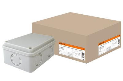 Распаячная коробка ОП 120х80х50мм, крышка, IP55, 6 вх., без гермовводов TDM SQ1401-0805
