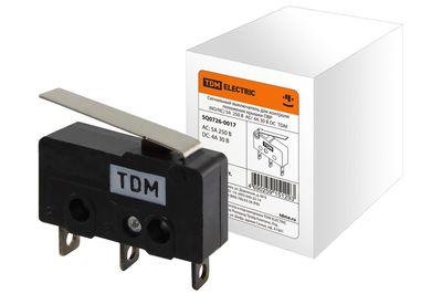 Сигнальный выключатель для контроля положения крышки ПВР  (NO/NC) 5A  250В  AC/ 4A 30В DC  TDM SQ0726-0017