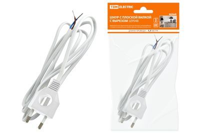 Удлинительные шнуры c плоской вилкой с вырезом