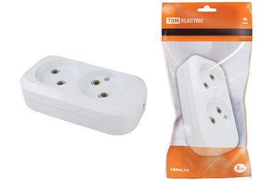 Аксессуары - Колодки розеточные - цвет белый