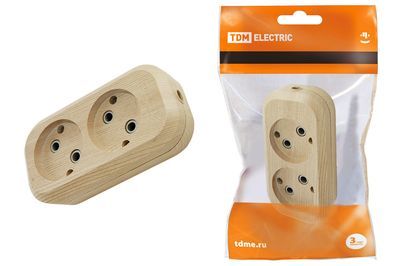 Аксессуары - Колодки розеточные "ЭКО" (сосна)"