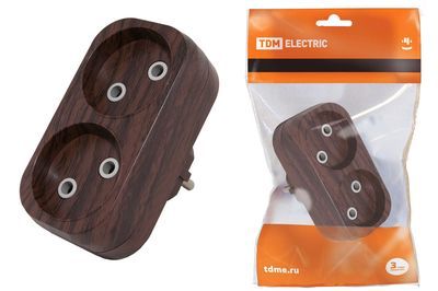 Аксессуары - Блоки розеточные (двойники, тройники) "ЭКО" (бук)"