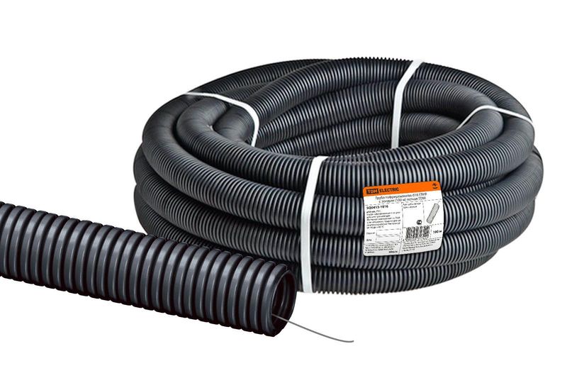 Трубы гофрированные безгалогенные трудногорючие FRHF