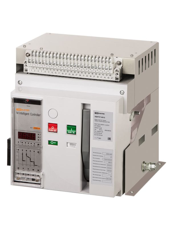 Автоматический выключатель ВА90-3200 3Р 2000А 100кА стационарный TDM