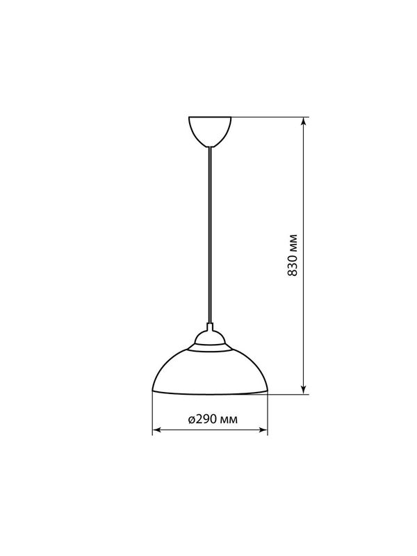 Светильник НСБ 1122/1 "Home mini" 15 Вт, Е27, опал, шнур белый TDM