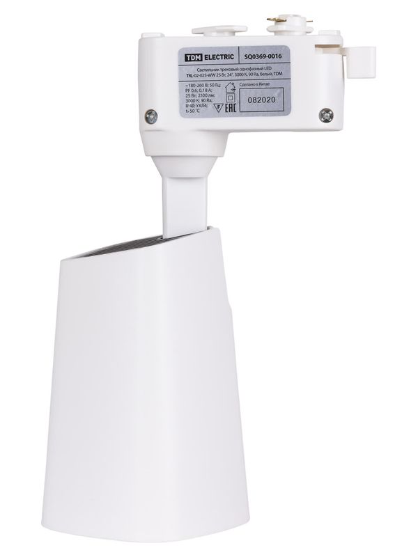 Светильник трековый однофазный LED TRL-02-025-WW 25 Вт, 24°, 3000 К, 90 Ra, белый, TDM — изображение 2