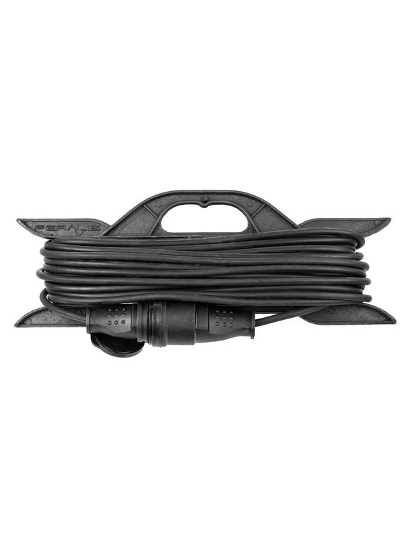 Удлинитель-шнур силовой на рамке, каучук, КГ, IP44, штепс. гнездо с/з, 3500 Вт, 20 м Народный У1-12048