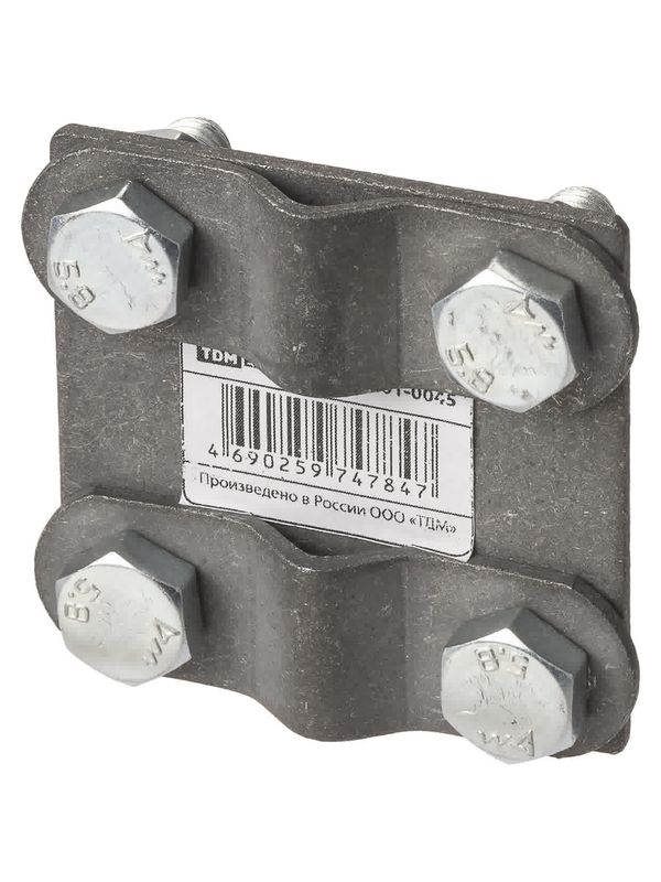 Зажим контрольный 57х57 мм прут-прут Ø6-10 мм, термодиффузия (упак. 1 шт.) TDM