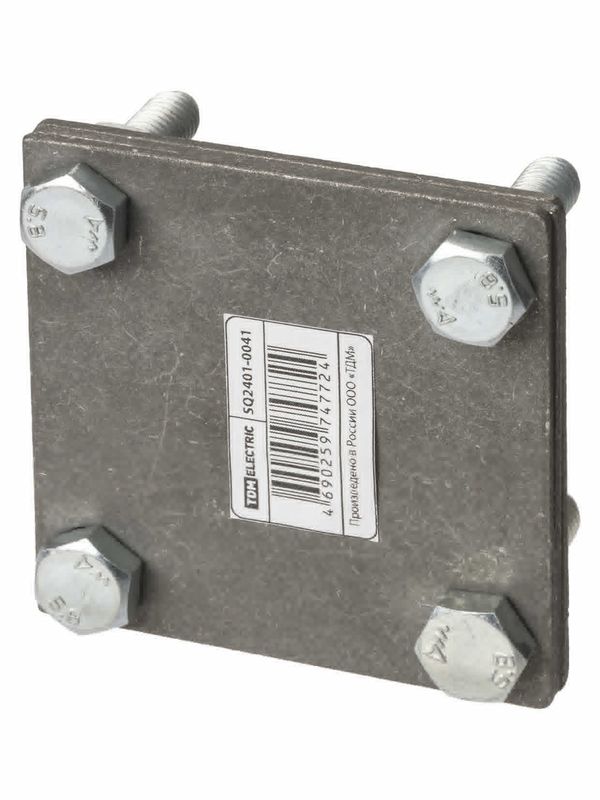 Зажим соединительный 4-х болтовой полоса-полоса 40х4 мм, термодиффузия (упак. 1 шт.) TDM