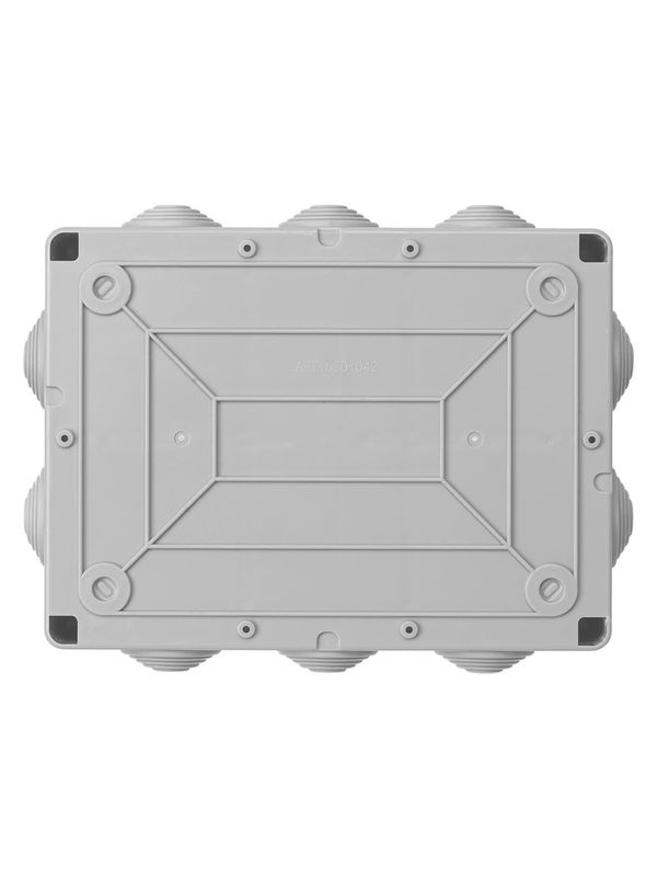 Распаячная коробка ОП 190х140х70мм, прозрач. крышка, IP55, 10 гермовводов, инд. штрихкод, TDM — изображение 4