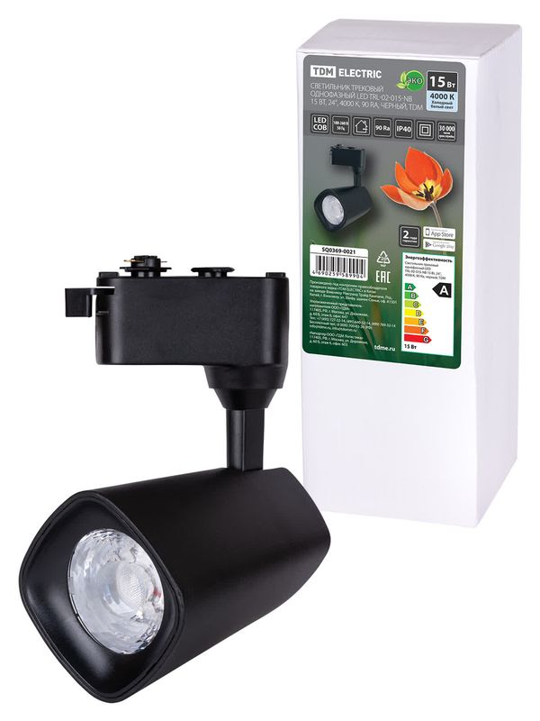 Светильник трековый однофазный LED TRL-02-015-NB 15 Вт, 24°, 4000 К, 90 Ra, черный, TDM — изображение 2