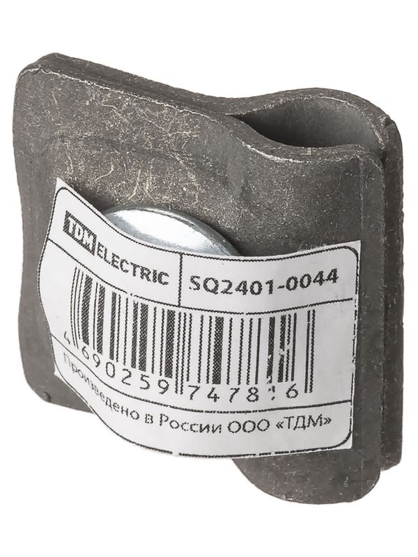 Зажим соединительный универсальный 1-о болтовой 30х30 мм, прут-прут Ø6-16 мм, термодиффузия (упак. 1 шт.) TDM