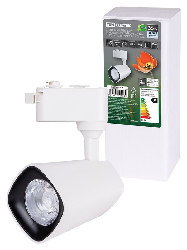 Светильник трековый однофазный LED TRL-02-035-NW 35 Вт, 24°, 4000 К, 90 Ra, белый, TDM — изображение 6