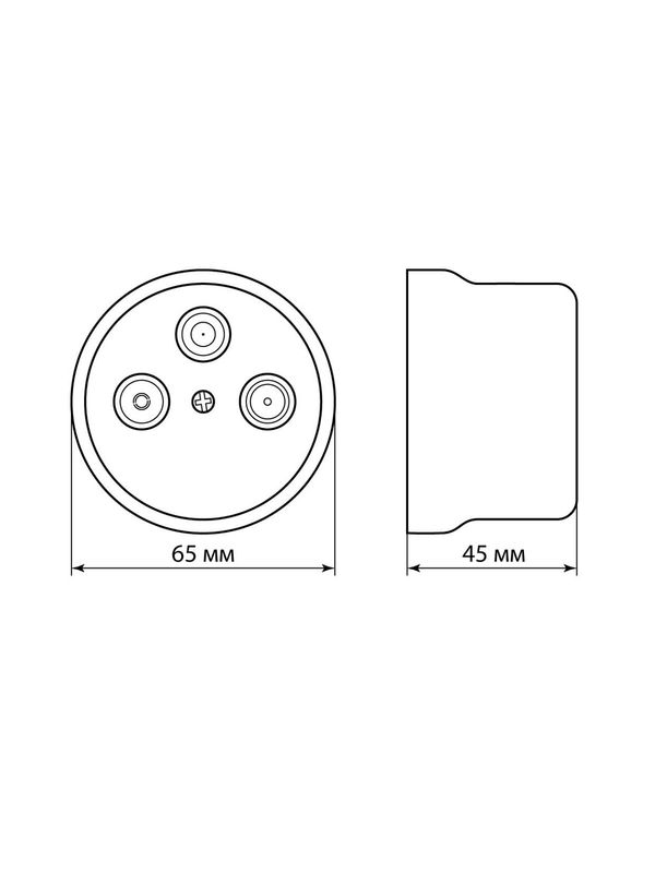 Розетка TV+R+ SAT проходная белая «Болонь» TDM
