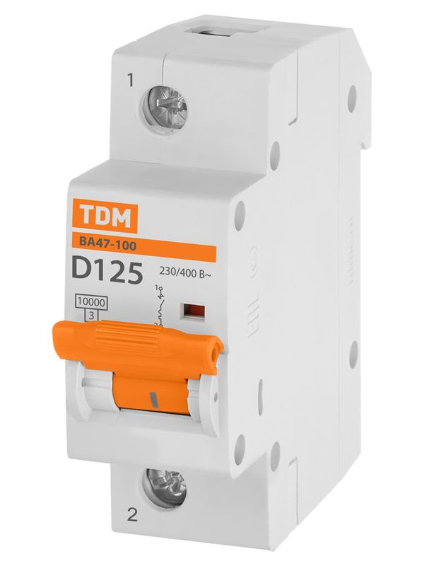 Авт. выкл. ВА47-100 1Р 125А 10кА х-ка D TDM