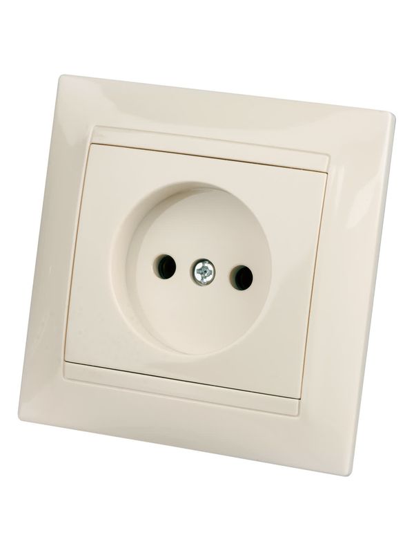 Розетка 2П 10А 250В сл. кость "Лама" TDM