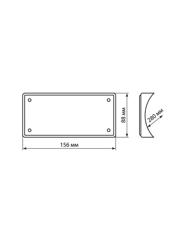 Накладка на бревно деревянная универсальная НБУ 1Пх2 280 мм, под покраску TDM