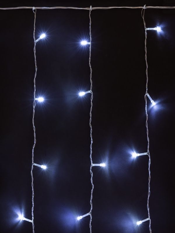 Гирлянда светодиодная "Занавес" 1,5х1,5 м, 168LED, белый, 8 режимов, 250 В, IP20, TDM