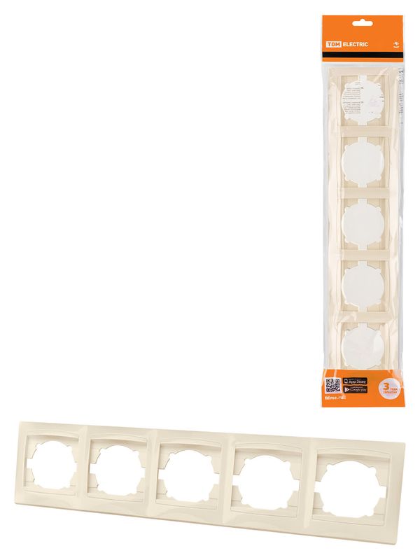 Рамка 5-ти постовая горизонтальная сл. кость "Лама" TDM