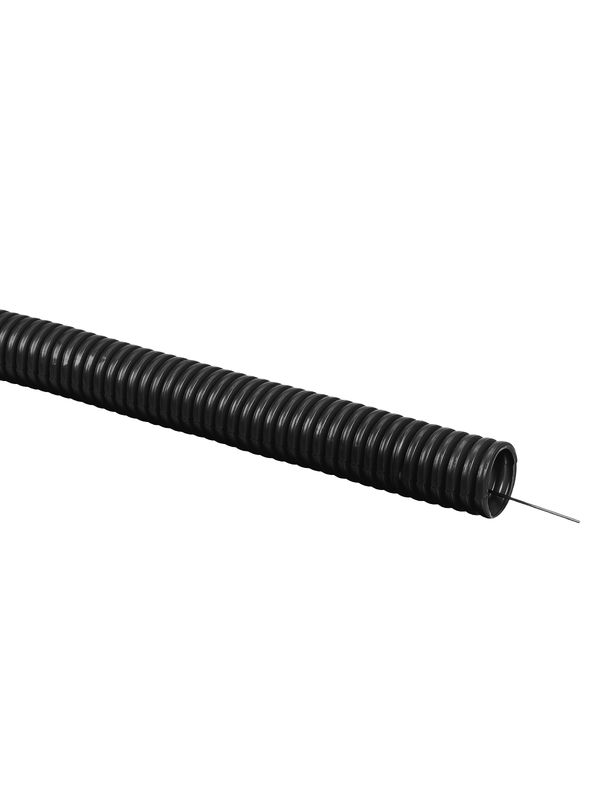 Труба гофрированная ПНД d 20 с зондом (25 м) легкая 350H черная TDM