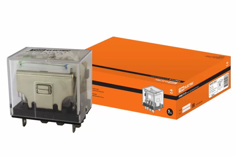Реле РЭК77/3 с инд. 10А  12В DC TDM SQ0701-0051