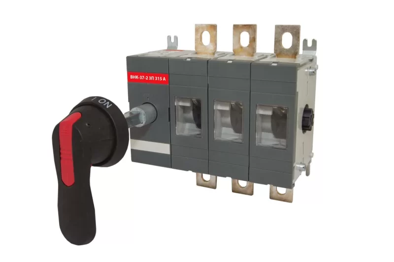 Рубильник ВНК-37-2 3П 315А с выносной фронтальной ручкой управления и переходником 185 мм TDM SQ0744-0204