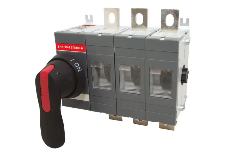Рубильник ВНК-39-1 3П 800А с установленной фронтальной ручкой управления TDM SQ0744-0007
