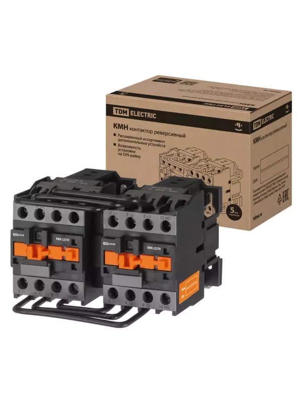 Контактор КМН-22530 реверс 25А 230В/АС3 2НО TDM — изображение 2