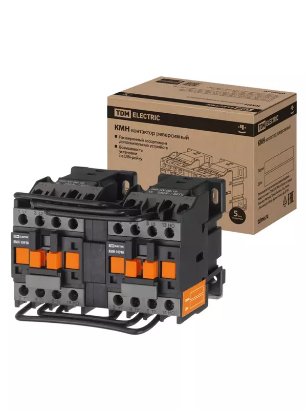 Контактор КМН-10930 реверс 9А 230В/АС3 2НО TDM — изображение 8