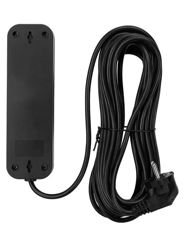 Удлинитель 3 гнезда, 3 метра, с/з, выкл., 16 А, 3680 Вт, черный, НАРОДНЫЙ У1-33058 (Ун1 331-0001)