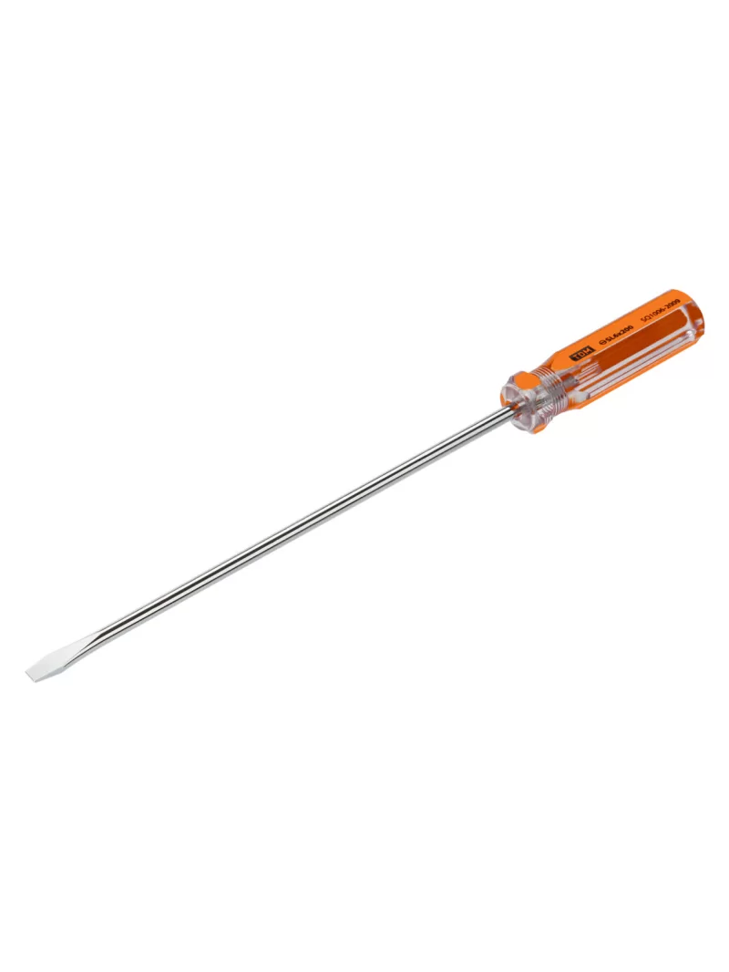 Отвертка шлицевая, прозрачная рукоятка, углеродистая сталь, тип SL6.0 x 200 мм, серия "Гранит" TDM — изображение 2