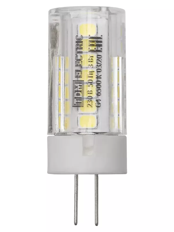 Лампа светодиодная G4-3 Вт-230 В-6500 К, SMD, 16x43 мм TDM — изображение 4