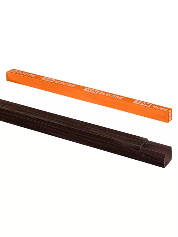 Кабель-канал 12х12 (12 шт по 1 м) "ЭКО" 3D венге (розн.упак.) TDM