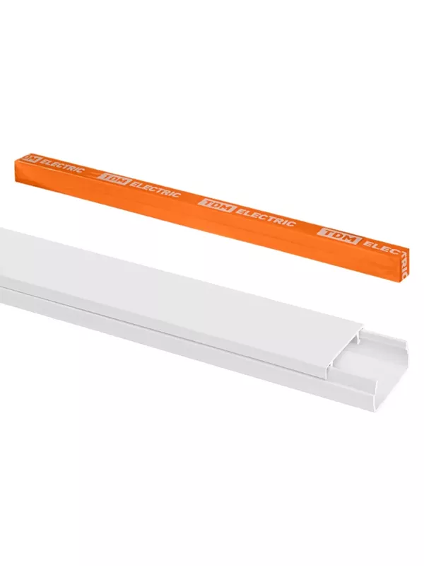 Кабель-канал 20х10 (9 шт по 1 м) белый (розн.упак.) TDM