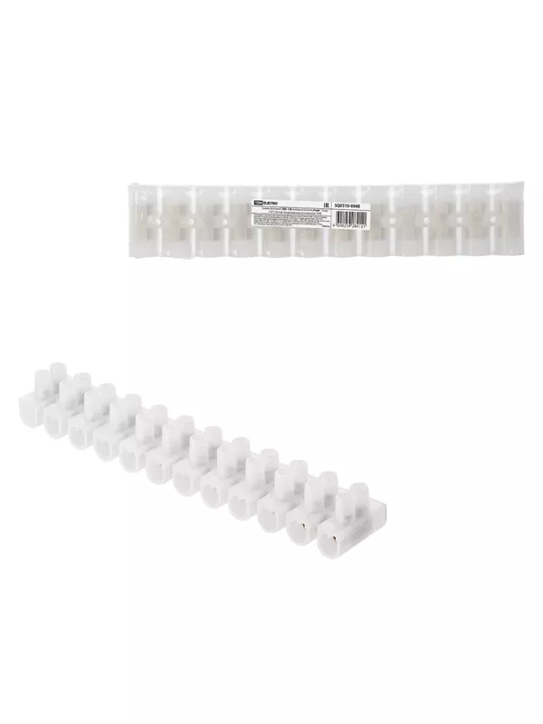 Зажим винтовой ЗВИ-100 полипропилен 6-25мм2 12пар 100°С белый (индивидуальная упаковка) TDM