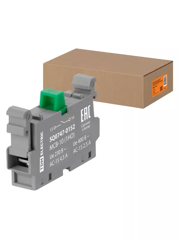 Дополнительный контакт для светосигнальной арматуры модульной серии MCB-10 (1НО) TDM