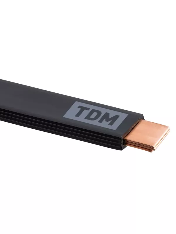 Шина медная гибкая изолированная ШМГ 3х(32х1), 2м, TDM