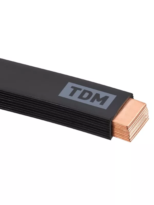 Шина медная гибкая изолированная ШМГ 10х(32х1), 2м, TDM