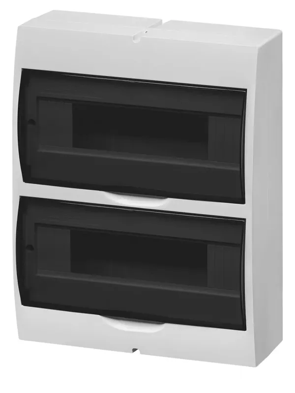 Щит ЩРН-П-24 модуля, навесной, пластик, белый, дымчатая дверца, без шин, IP41 TDM