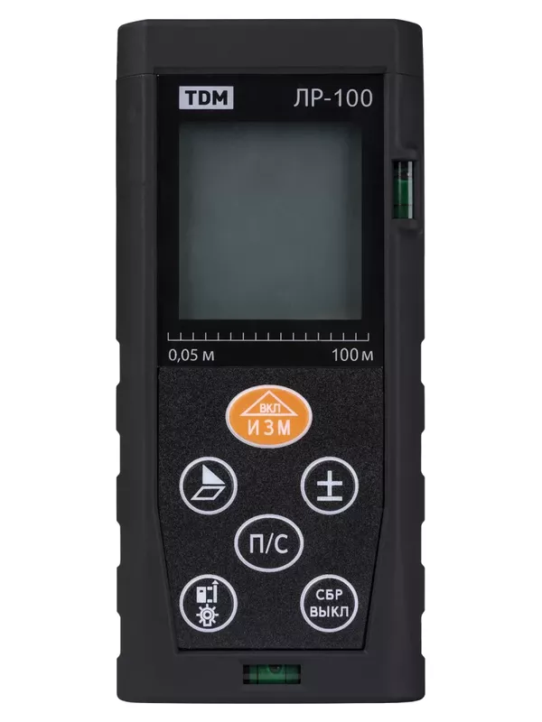 Лазерная рулетка ЛР-100, дальность 100 м, точность 2 мм, подсветка, IP54, 2хAAA, “Алмаз” TDM — изображение 4