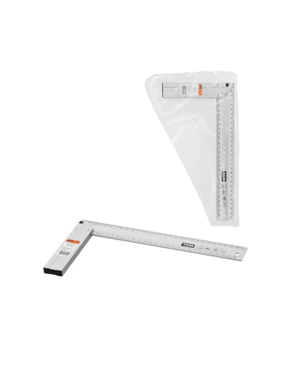 Угольник столярный 300 мм алюминиевый, усиленный, облегченная рукоятка, "Рубин" TDM