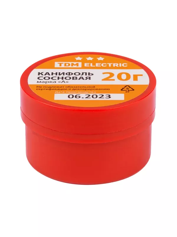 Канифоль сосновая, марка "А", 20 г, банка, инд. упаковка, серия "Алмаз" TDM — изображение 2
