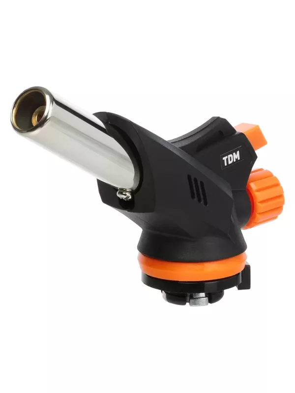 Горелка газовая, регулятор подачи, пьезоподжиг, бутан, профи, блистер, 1 шт.,"Алмаз" TDM