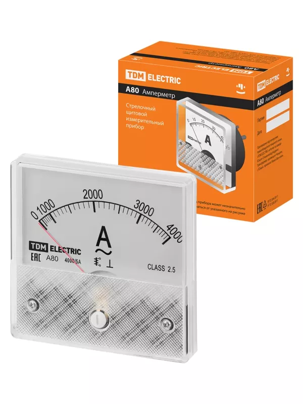 Амперметр А80Н 4000А/5А-2,5, трансформаторного включения, (без поверки), TDM