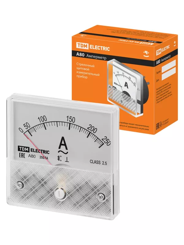 Амперметр А80 250А/5А-2,5, трансформаторного включения, (поверенный), TDM