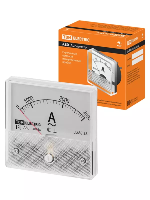 Амперметр А80 3000А/5А-2,5, трансформаторного включения, (поверенный), TDM