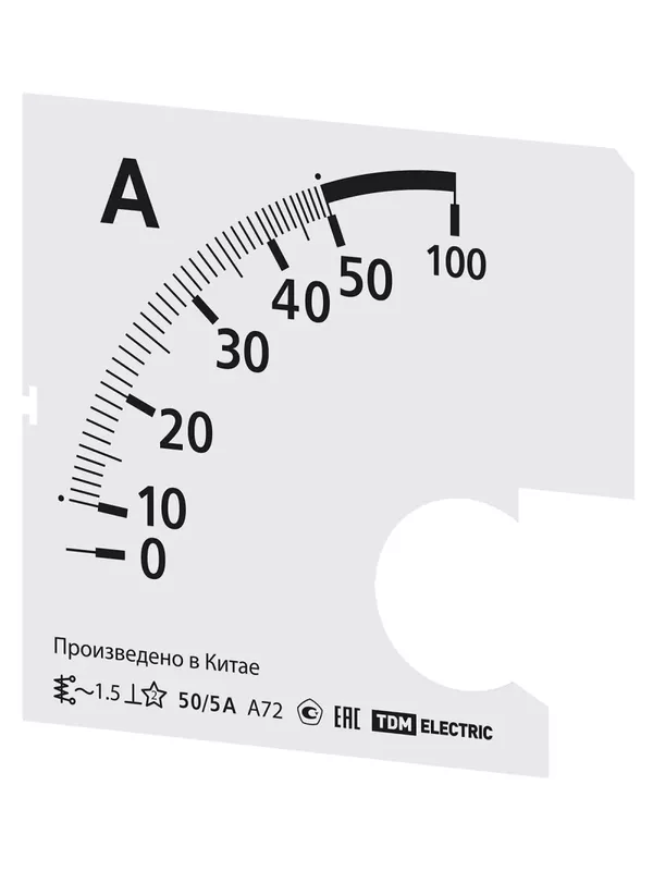 Шкала Ш72   50/5А-1,5 (для А72 Х/5А) TDM