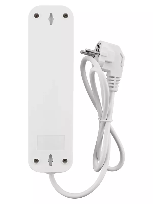 Удлинитель 4 гнезда, 7 метров, с/з, 10 А, 2300 Вт, белый, НАРОДНЫЙ У1-42050 (Ун1 420-0001)