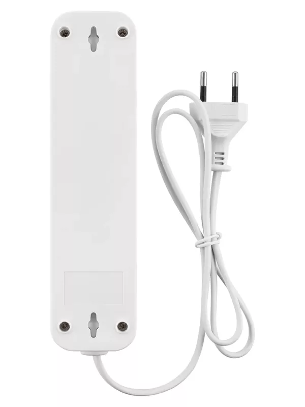 Удлинитель 4 гнезда, 7 метров, б/з, 10 А, 2300 Вт, белый, НАРОДНЫЙ У-42016 (Ун 420-0001)